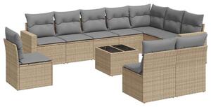 VidaXL Polyrattan Kerti Ülőgarnitúra - 11 részes - Bézs