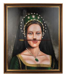 King Home Mustache Brush Reneszánsz Portré Vászonkép Arany Kerettel