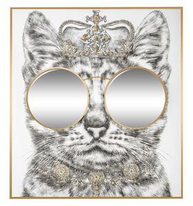 King Home King Cat Tükrös Királyi Macska Fali Dekoráció Arany