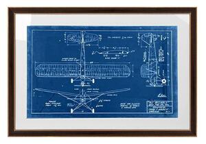 King Home Mechanical Plane Műszaki Tervrajz Kép Kék