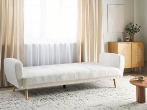 Háromszemélyes fehér buklé kanapéágy FLORLI