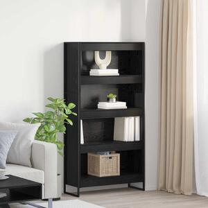 VidaXL Könyvespolc 2 pcs Fekete tölgy 80 x 30 x 155 cm Faanyag