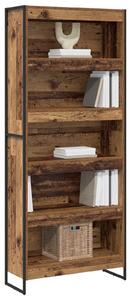 VidaXL Könyvespolc 2 pcs Öreg fa 80 x 30 x 189,5 cm Faanyag