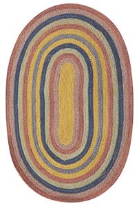 Többszínű ovális jutaszőnyeg 70 x 100 cm PEREWI