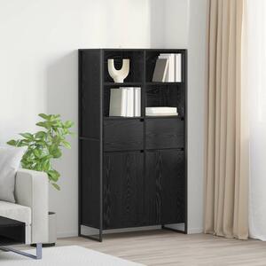 VidaXL Széf fiókkal 2 pcs Fekete tölgy 81 x 36 x 150.5 cm Faanyag
