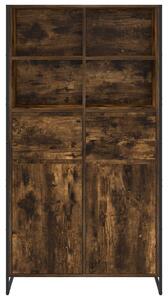 VidaXL Széf fiókkal 2 pcs Füstös tölgy 81 x 36 x 150.5 cm Faanyag