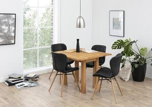 Szék BATILDA A1 fekete öko bőr / természetes tölgyfa lábak - modern nappaliba / étkezőbe