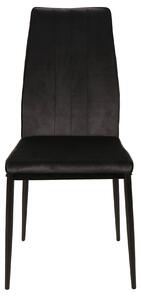 ATOM szék Fekete (Bluvel 19 szövet) - modern, kárpitozott, bársony, nappaliba, étkezőbe, irodába, konyhába