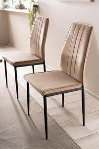 ATOM szék Bézs (Bluvel 28 szövet) - modern, kárpitozott, bársony, nappaliba, étkezőbe, irodába, konyhába