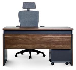 Flat íróasztal nevada dió fa-antracit színben (140x70 / 160x80 cm)