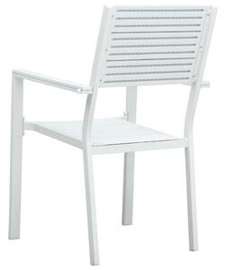 VidaXL 4 darab fehér fautánzatú HDPE kerti szék