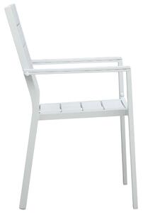 VidaXL 4 darab fehér fautánzatú HDPE kerti szék