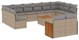 VidaXL Polyrattan Kerti Ülőgarnitúra - 12 részes - Bézs