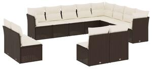 VidaXL Polyrattan Kerti Ülőgarnitúra - 12 részes - Barna