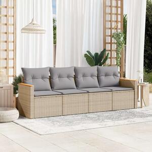 VidaXL Polyrattan Kerti Ülőgarnitúra - 4 részes, Bézs