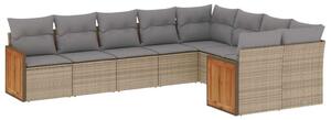 VidaXL Polyrattan Kerti Ülőgarnitúra - Bézs - 9 részes