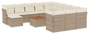 VidaXL Polyrattan Kerti Ülőgarnitúra - 13 részes - Bézs