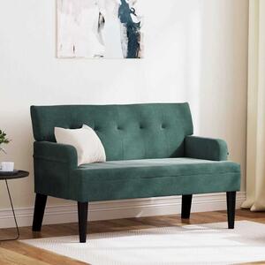 VidaXL Chesterfield Pad Sötétzöld 112 x 65,5 x 75 cm Bársony