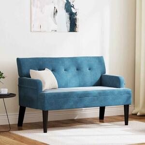 VidaXL Chesterfield Pad Kék 112 x 65,5 x 75 cm Bársony