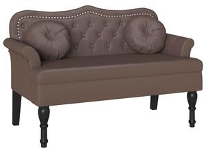 VidaXL Chesterfield Pad párnával Barna 120,5 x 65 x 75 cm Műbőr