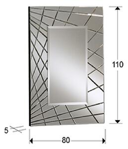Modern fali tükör, FUSION, 110x80 cm