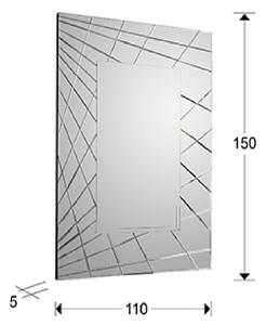 Modern fali tükör, FUSION, 150x110 cm