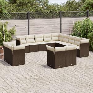 VidaXL Polyrattan Kerti Ülőgarnitúra - Barna - 13 részes
