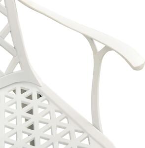 VidaXL 4 db fehér öntött alumínium kerti szék