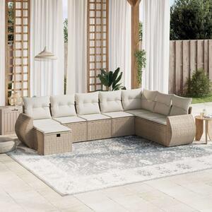 VidaXL Polyrattan Kerti Ülőgarnitúra - 8 részes - Bézs