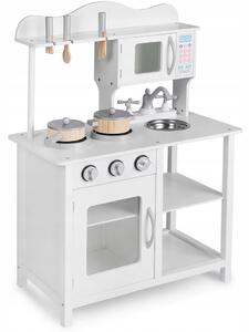 Fából készült játékkonyha White Cook játékokkal