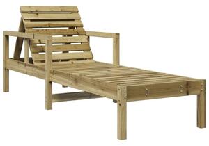 VidaXL Napozóágy - Fenyőfa - Állítható - 200cm