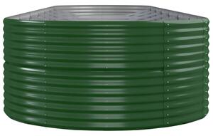 VidaXL zöld porszórt acél kerti magaságyás 584x140x68 cm