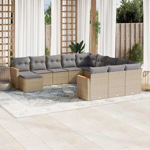 VidaXL Polyrattan Kerti Ülőgarnitúra - 12 részes - Bézs