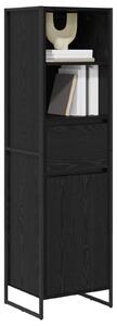 VidaXL Könyvespolc fiókkal Fekete tölgy 43 x 36 x 150,5 cm Faanyag