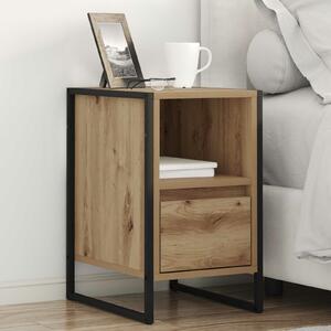 VidaXL Éjjeli asztal 2 pcs Művészi tölgy 39,5 x 30 x 50 cm Faanyag