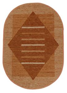 Vastag gyapjú ovális szőnyeg Rustic 133x190 kézi és gépi szövésű gyapjú szőnyeg