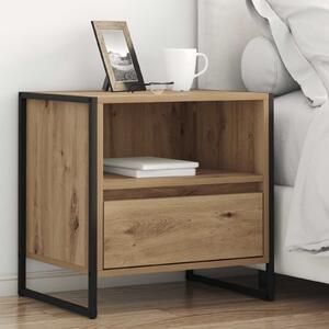 VidaXL Éjjeli asztal 2 pcs Művészi tölgy 50 x 39,5 x 50 cm Faanyag