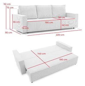 Nagyméretű szétnyitható kanapé LUCCA model 2 Olíva