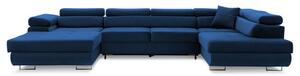 Szétnyitható sarok kanapé RIGATTO II PRO 1 Jobb Tengerész kék
