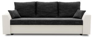 Nagyméretű szétnyitható kanapé PAUL 1 PRO Fehér eko-bőr + Fekete