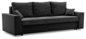 Nagyméretű szétnyitható kanapé PAUL 1 PRO Fekete eko-bőr + Fekete