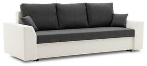 Nagyméretű szétnyitható kanapé PAUL 1 PRO Fehér eko-bőr + Sötétszürke