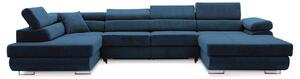 Szétnyitható sarok kanapé RIGATTO II PRO 2 Bal Tengerész kék
