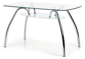 Asztal Houston 115 72x75x125cm, Edzett üveg, Fém
