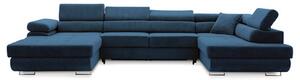 Szétnyitható sarok kanapé RIGATTO II PRO 2 Jobb Tengerész kék