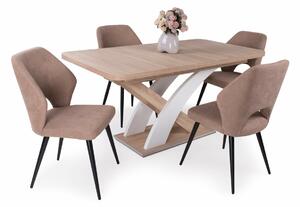 Elis asztal Aspen székekkel | 4 személyes étkezőgarnitúra