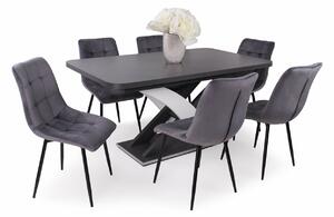 Elis asztal Kitty székekkel | 6 személyes étkezőgarnitúra
