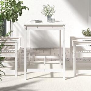 VidaXL fehér tömör fenyőfa kerti asztal 121x82,5x110 cm