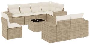 VidaXL Polyrattan Kerti Ülőgarnitúra - 9 részes - Bézs
