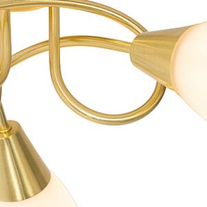 Klasszikus mennyezeti lámpa arany opálüveggel 3 fényű - Inez